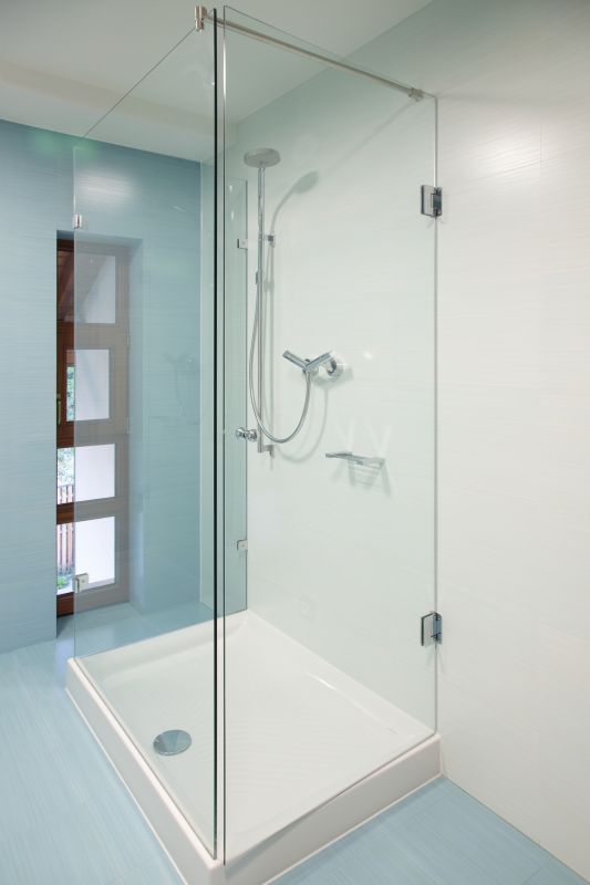 Installed Shower with Glass Doors